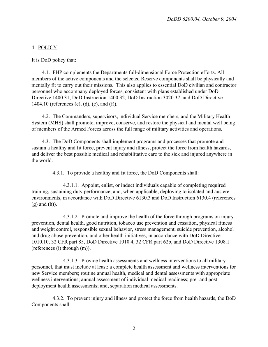 DoDD 6200.04 部队健康保护（FHP）.pdf_第2页