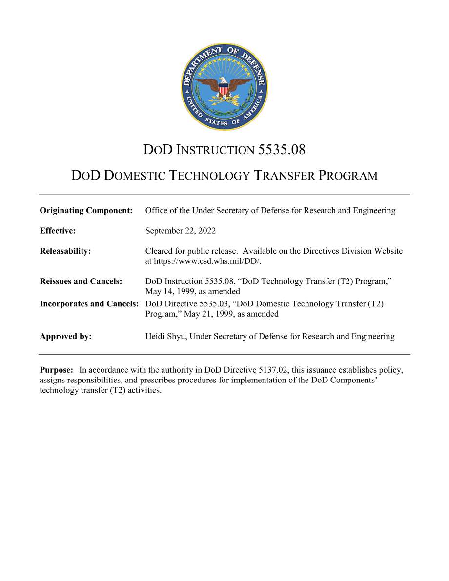 DoDI 5535.08 国防部国内技术转让计划.pdf_第1页