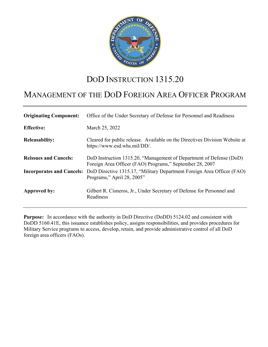 DoDI 1315.20 国防部海外办公室计划的管理.pdf_第1页