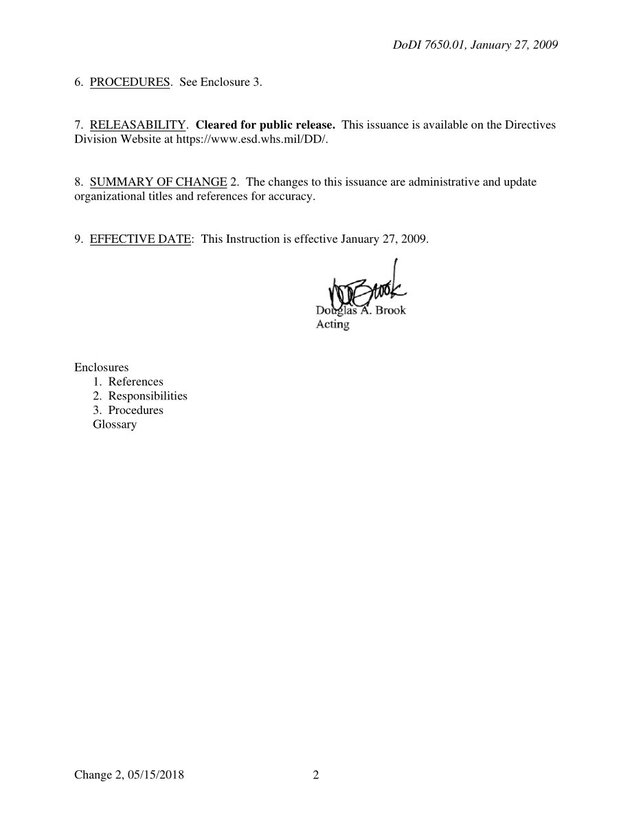 DoDI 7650.01 政府问责局（GAO）和审计长访问记录的一般请求.pdf_第2页