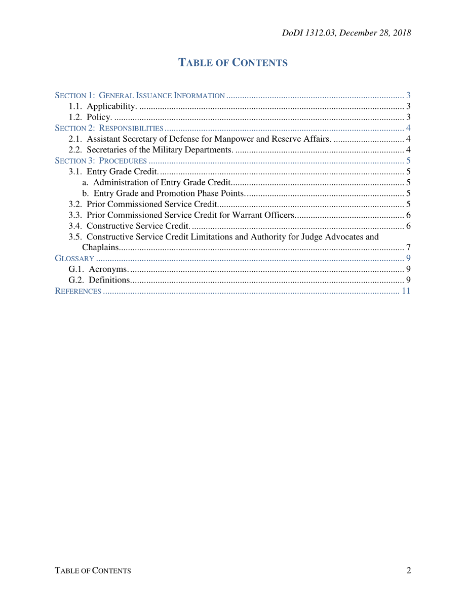DoDI 1312.03 委任军官和准尉的入门级学分.pdf_第2页