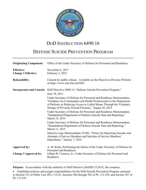 DoDI 6490.16 国防自杀预防计划.pdf