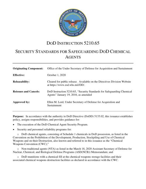 DoDI 5210.65 保护国防部化学制剂的安全标准.pdf