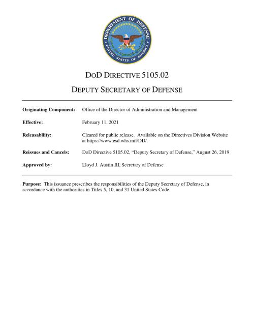 DoDD 5105.02 国防部副部长.pdf
