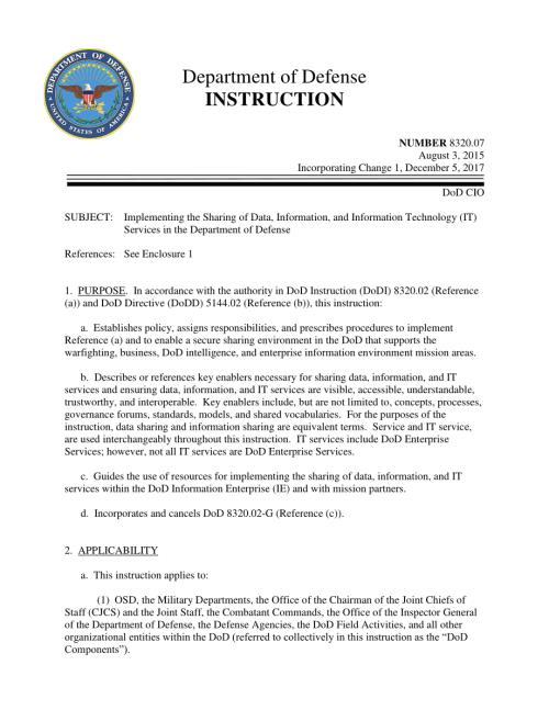DoDI 8320.07 在国防部实施数据、信息和信息技术（IT）服务共享.pdf