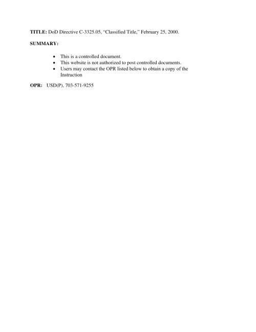 DoDD C-3325.05 分类标题.pdf