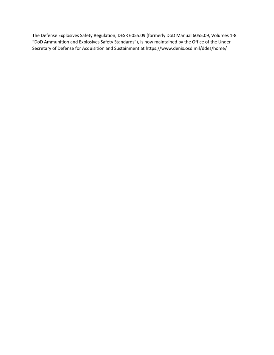 DoDM 6055.09 Volume 1-8 (Date Varies) 国防部弹药和爆炸物安全标准.pdf_第1页
