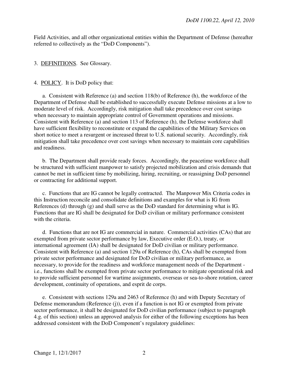 DoDI 1100.22 确定劳动力组合的政策和程序.pdf_第2页