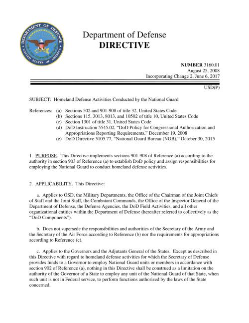 DoDD 3160.01 国民警卫队进行的国土防御活动.pdf
