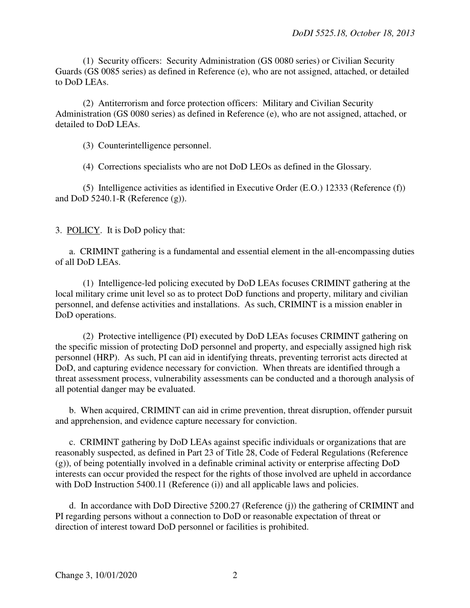 DoDI 5525.18 国防部的执法刑事情报（CRIMINT）.pdf_第2页
