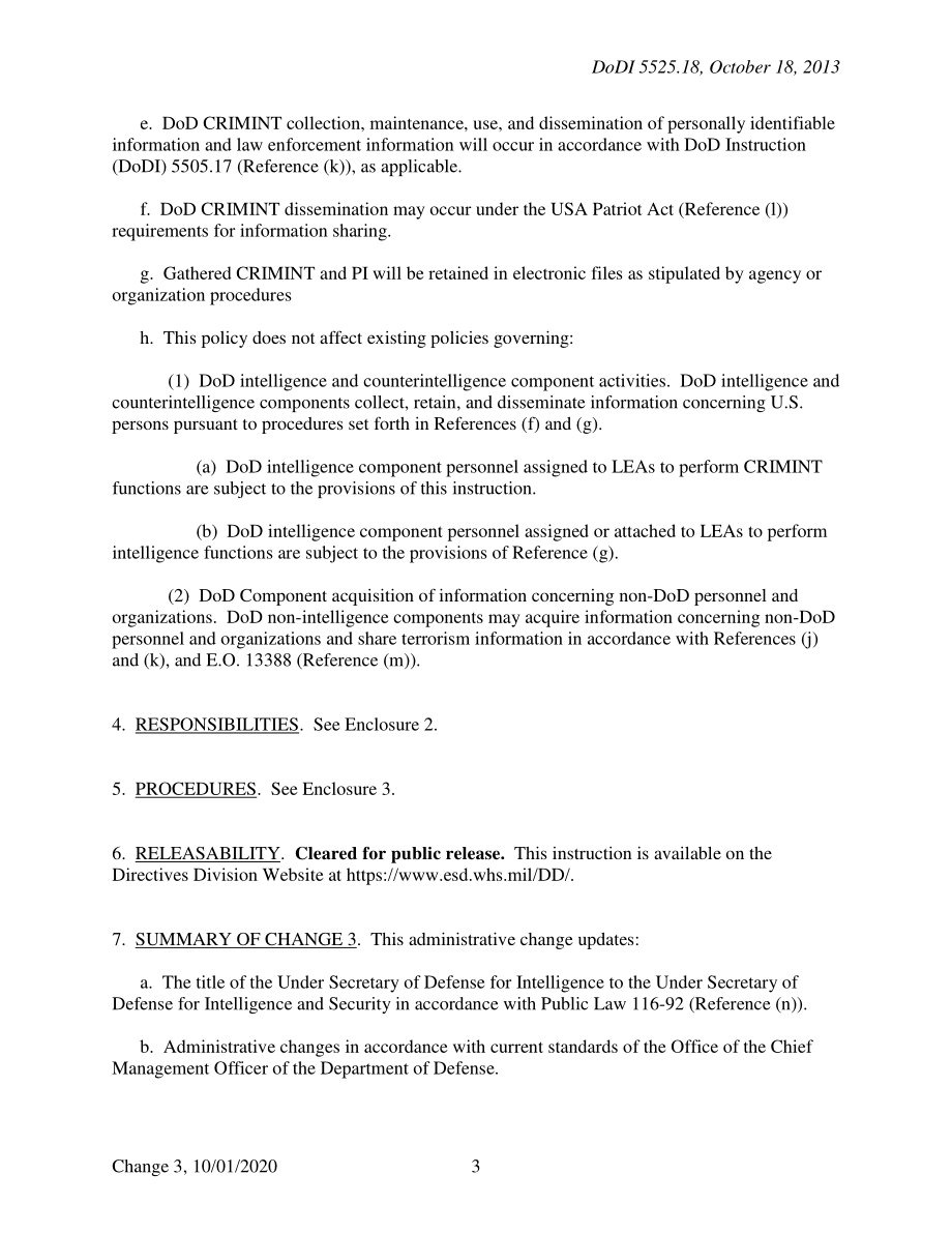DoDI 5525.18 国防部的执法刑事情报（CRIMINT）.pdf_第3页