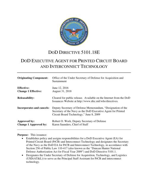 DoDD 5101.18E 国防部印刷电路板和互连技术执行代理.pdf