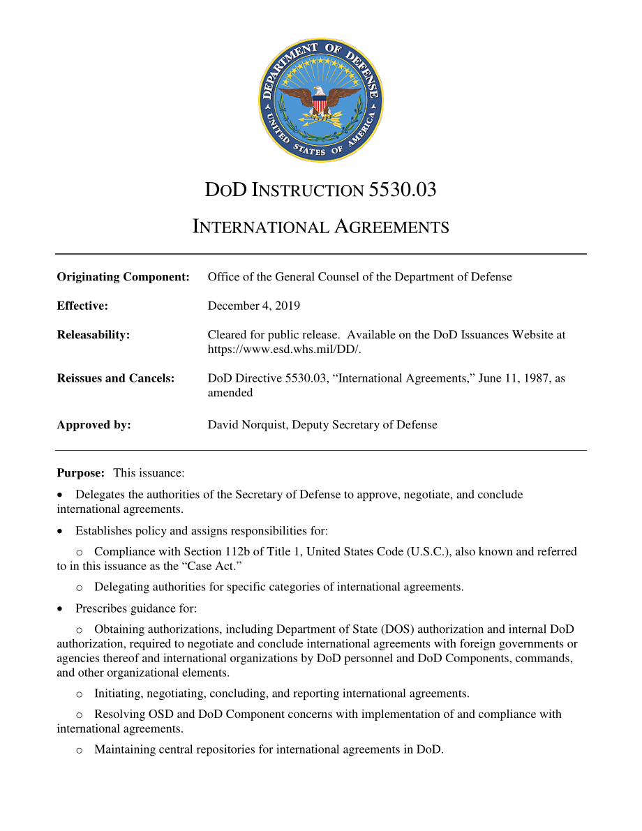 DoDI 5530.03 国际协定.pdf_第1页