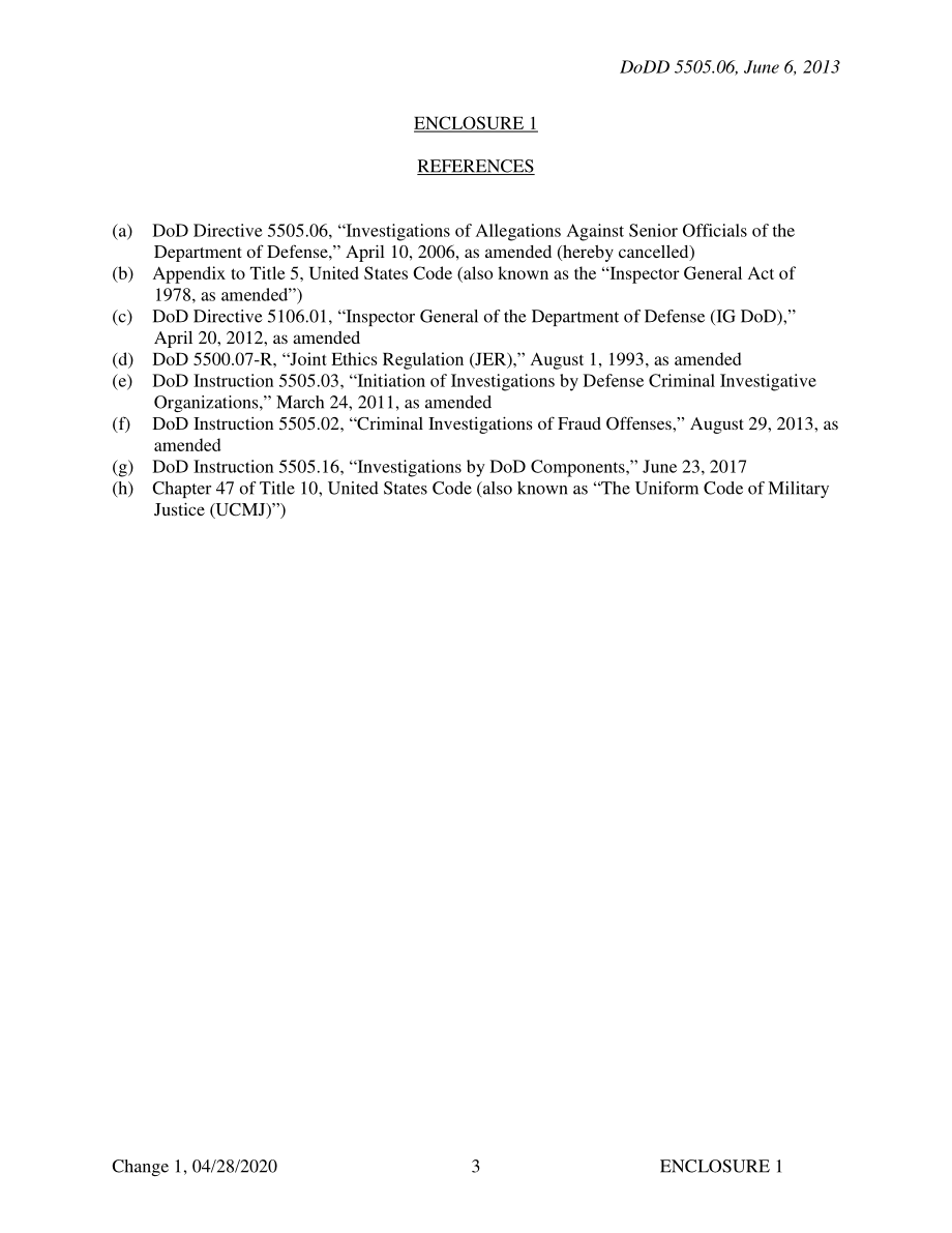 DoDD 5505.06 对高级国防部官员指控的调查.pdf_第3页