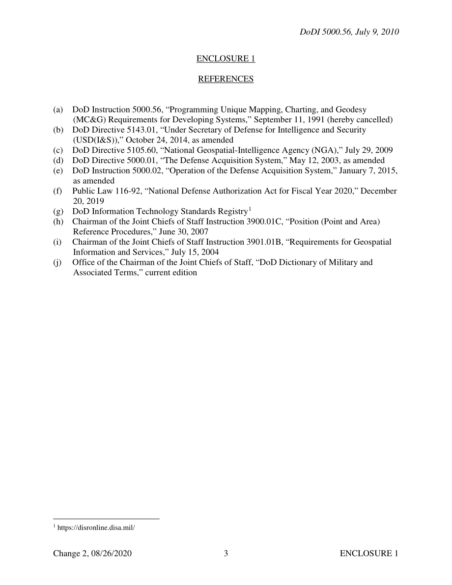 DoDI 5000.56 规划地理空间情报（GEOINT）、地理空间信息和服务（GI&S）以及开发系统的大地测量要求.pdf_第3页