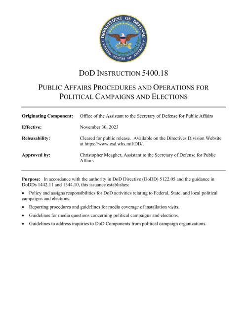 DoDI 5400.18 政治竞选和选举的公共事务程序和操作.pdf