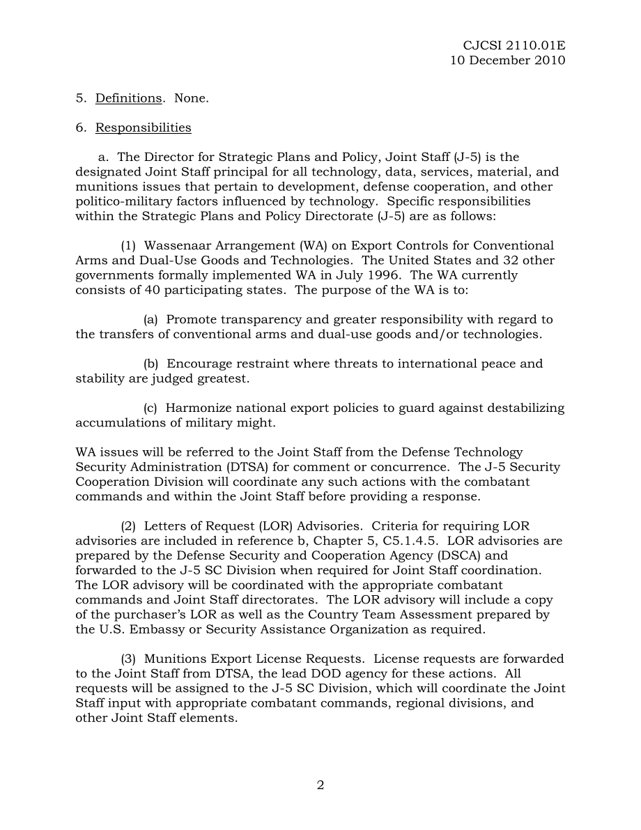 CJCSI 2110.01E 美国国防相关技术和弹药的国际转让.pdf_第2页