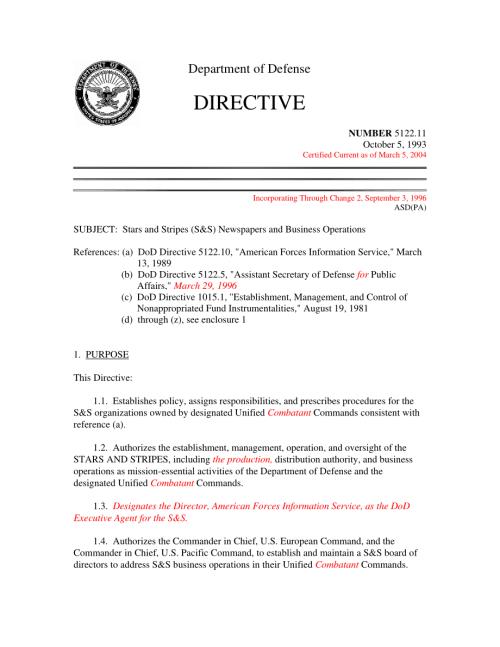DoDD 5122.11 星条旗（S&S）报纸和业务运营.pdf