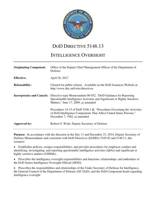 DoDD 5148.13 情报监督.pdf