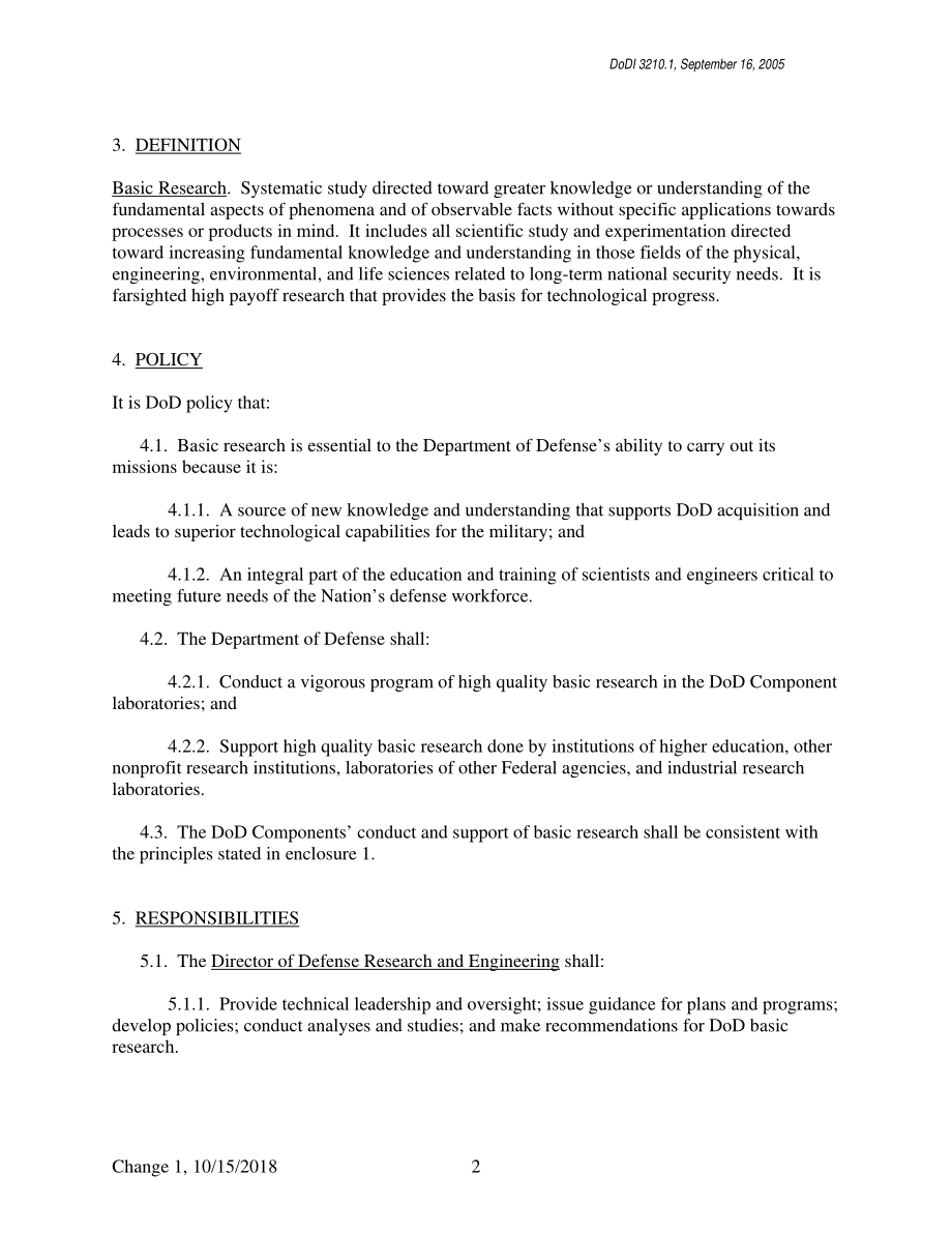 DoDI 3210.01 国防部基础研究的管理和支持.pdf_第2页