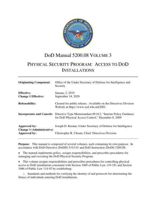 DoDM 5200.08 Vol 3 物理安全计划：访问国防部设施.pdf