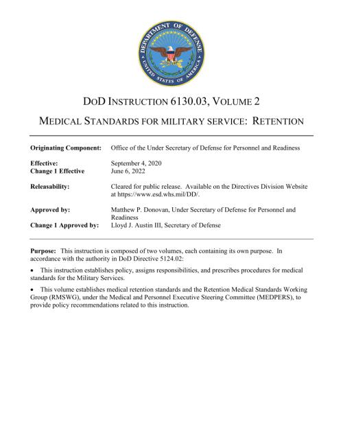 DoDI 6130.03  Volume 2 兵役医疗标准：保留.pdf
