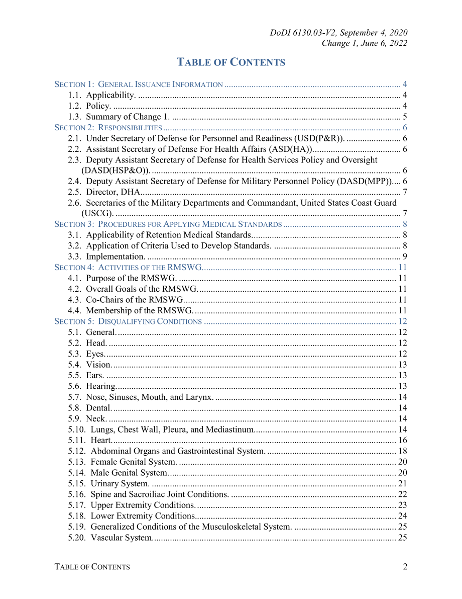 DoDI 6130.03  Volume 2 兵役医疗标准：保留.pdf_第2页