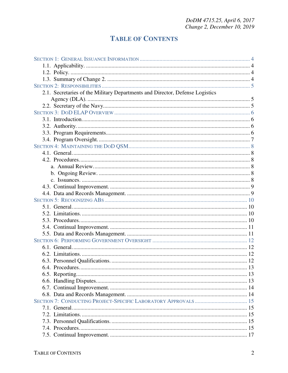 DoDM 4715.25 国防部环境实验室认证计划（ELAP）.pdf_第2页