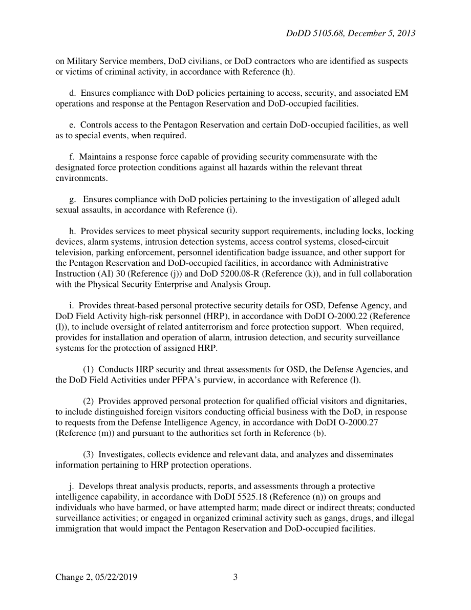 DoDD 5105.68 五角大楼部队保护局（PFPA）.pdf_第3页