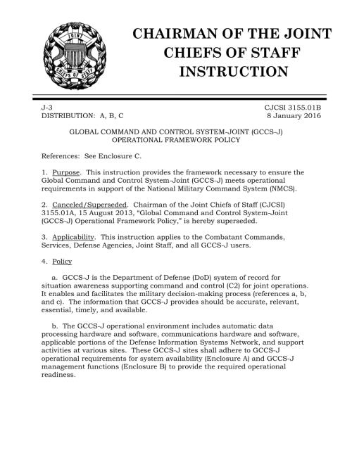 CJCSI 3155.01B 全球指挥和控制系统联合（GCCS-J）行动框架政策.pdf