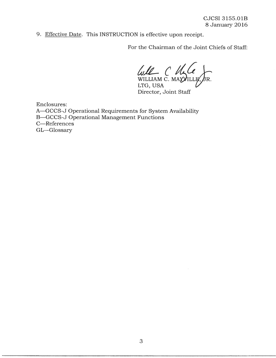 CJCSI 3155.01B 全球指挥和控制系统联合（GCCS-J）行动框架政策.pdf_第3页