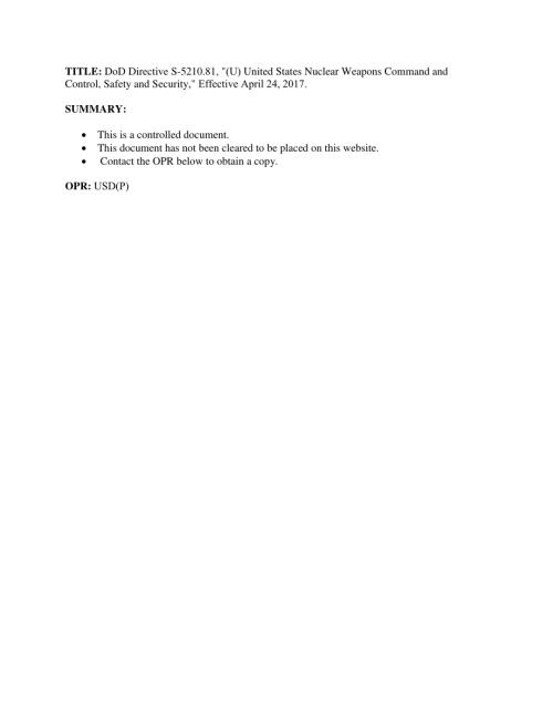 DoDD S-5210.81 美国核武器指挥与控制、安全和安保.pdf