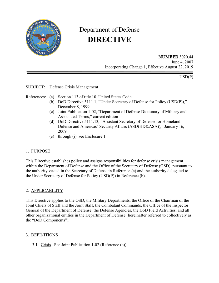 DoDD 3020.44 国防危机管理.pdf_第1页