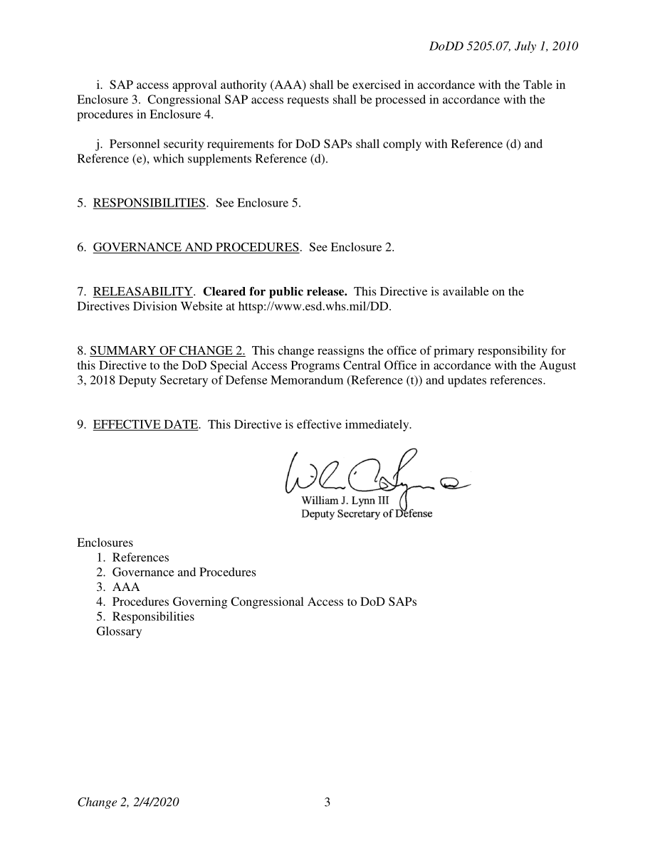 DoDD 5205.07 特殊访问计划（SAP）政策.pdf_第3页