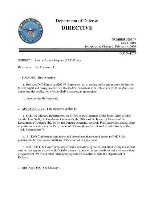 DoDD 5205.07 特殊访问计划（SAP）政策.pdf