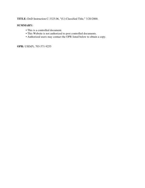 DoDI C-3325.06 分类标题.pdf