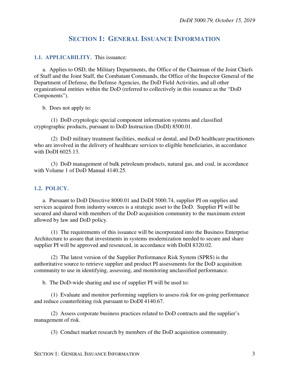 DoDI 5000.79 国防范围内供应商和产品性能信息的共享和使用（PI）.pdf_第3页
