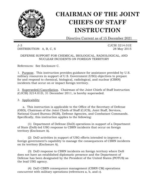 CJCSI 3214.01E 外国领土化学、生物、辐射和核事件的国防支持.pdf