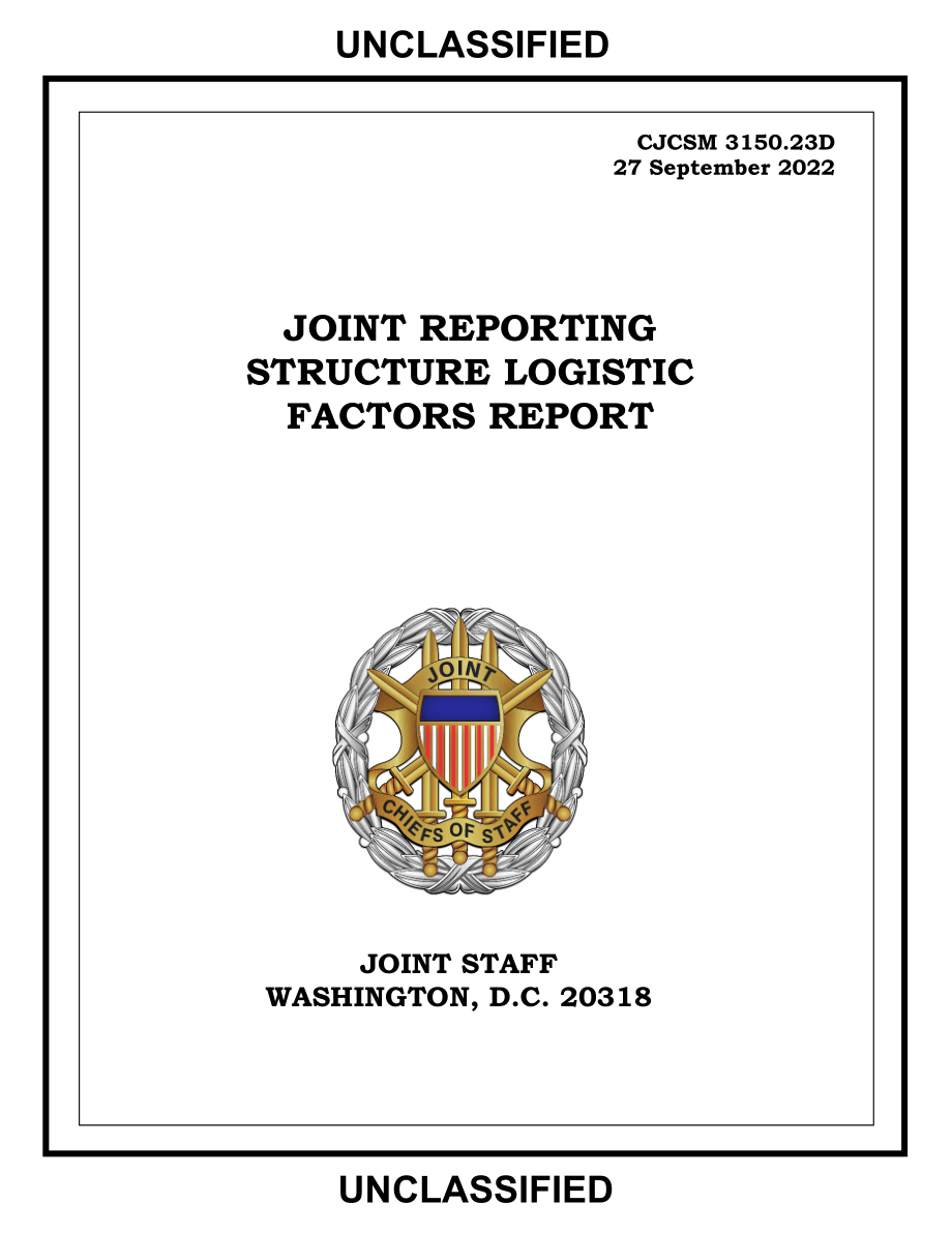 CJCSM 3150.23D 联合报告结构后勤因素报告.pdf_第1页