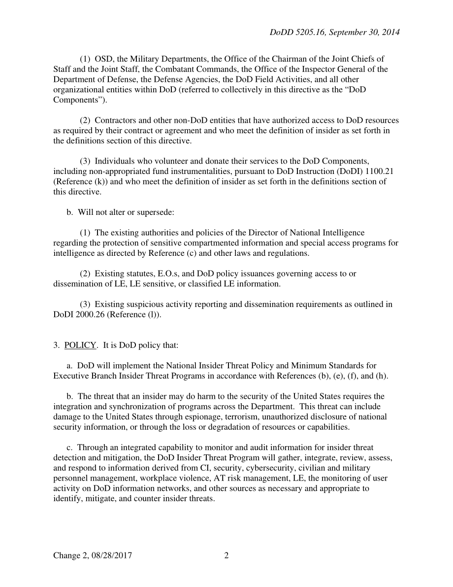 DoDD 5205.16 国防部内部威胁计划.pdf_第2页