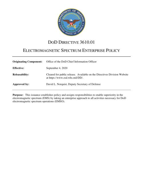 DoDD 3610.01 电磁频谱企业政策.pdf