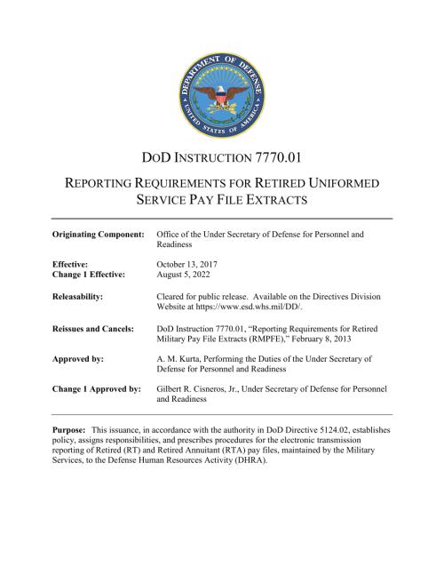 DoDI 7770.01 退役制服服务支付文件摘录的报告要求.pdf