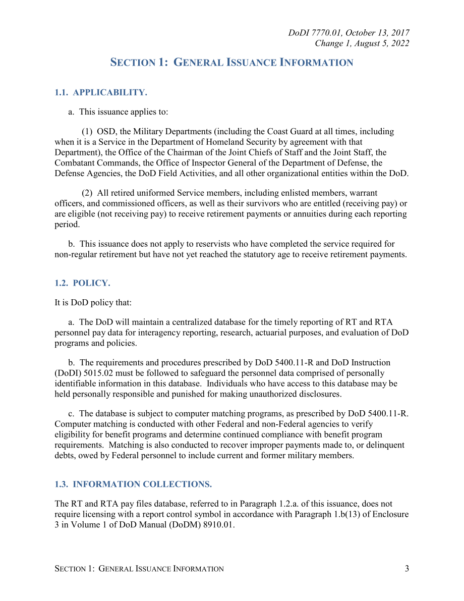 DoDI 7770.01 退役制服服务支付文件摘录的报告要求.pdf_第3页
