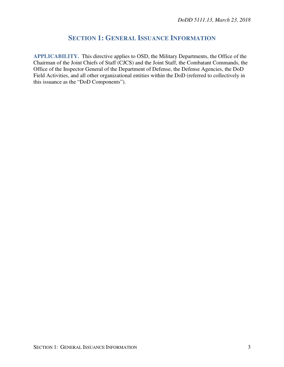DoDD 5111.13 负责国土防卫和全球安全的助理国防部长（HD和GS）.pdf_第3页