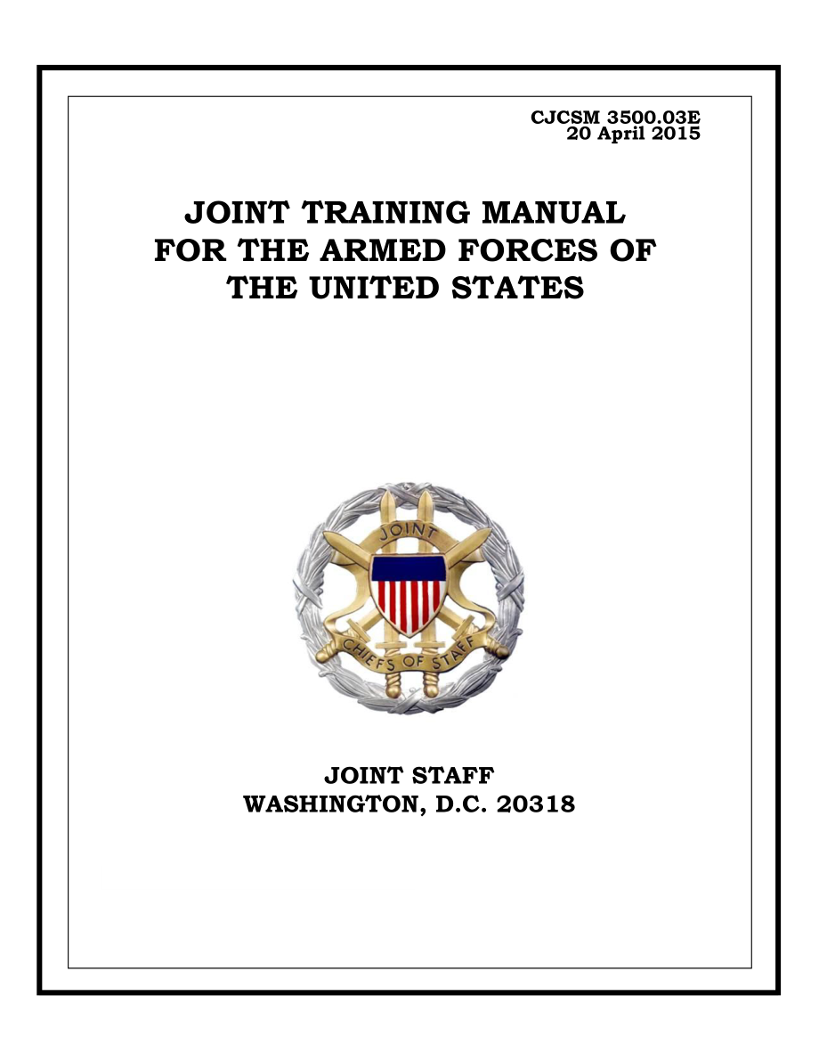CJCSM 3320.02D 联合频谱干扰解决程序(JSIR).pdf_第1页