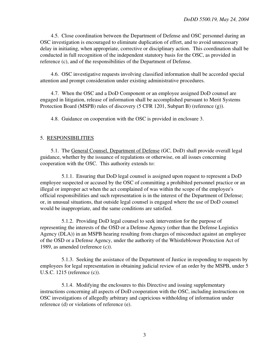 DoDD 5500.19 与美国特别顾问办公室（OSC）的合作.pdf_第3页