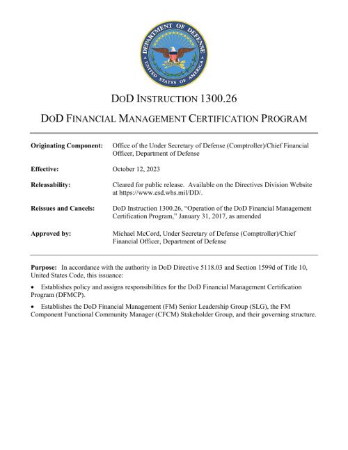 DoDI 1300.26 美国国防部财务管理认证计划的运作.pdf