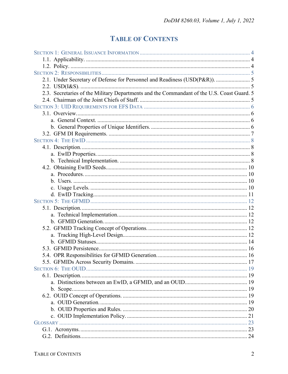 DoDM 8260.03 Volume 1 全球部队管理数据计划实施：企业部队结构数据的唯一标识.pdf_第2页