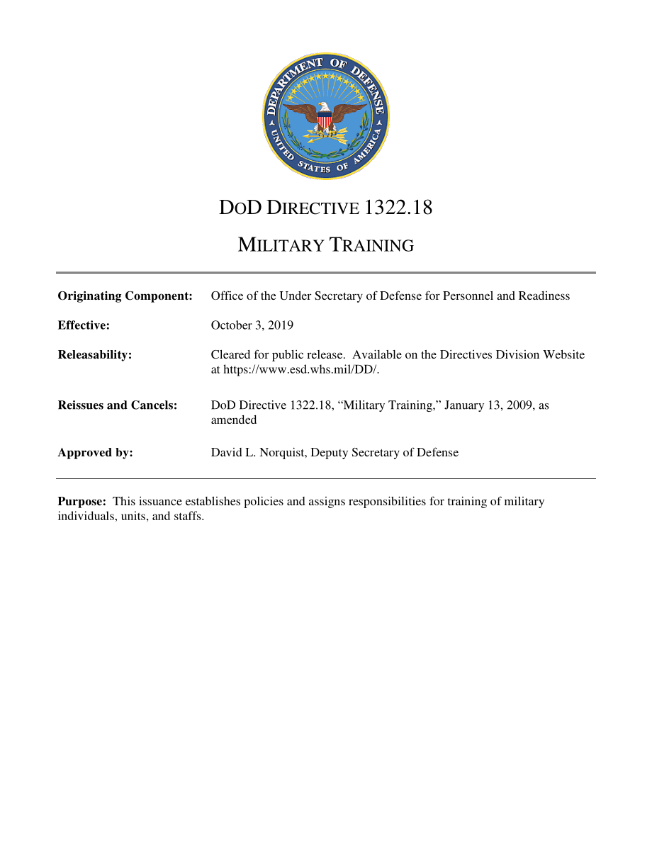 DoDD 1322.18 军事训练.pdf_第1页