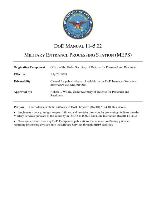 DoDM 1145.02 军事入口处理站（MEPS）.pdf